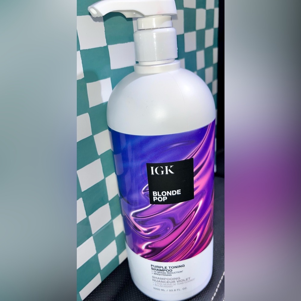 IGK BLONDE POP Purple Toning conditioner | 33.8 OZ.